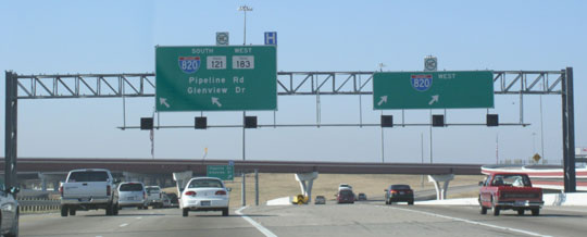 Photo, TX 183 WB at I-820