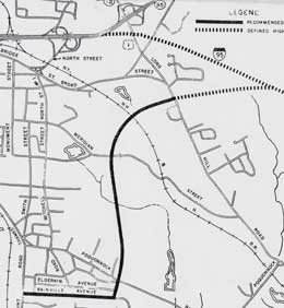 SR 649 relocation plan map, 1963