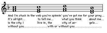 four lines of 1564 lyrics