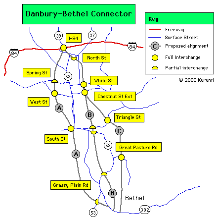 Danbury-Bethel Connector plan