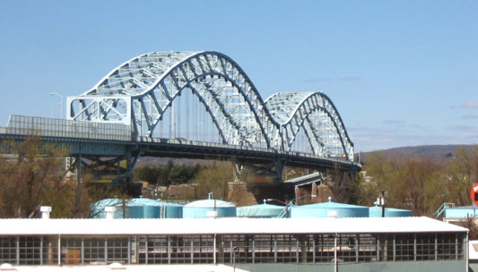 Arrigoni Bridge, seen from Portland side