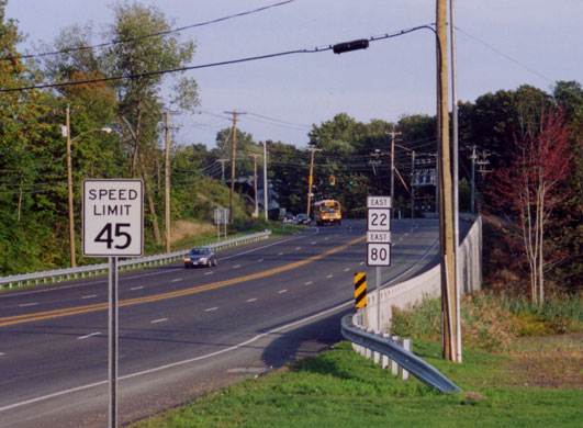 Routes 80 and 22 in North Branford
