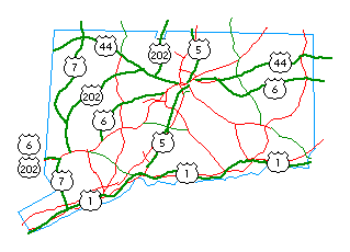CT US Route map