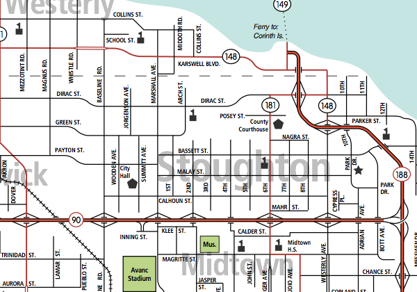 Portion of custom SimCity map